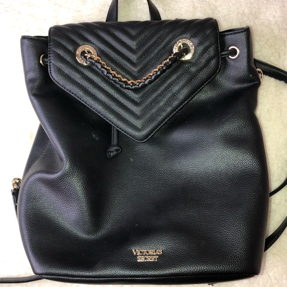 VICTORIAS SECRET LEATHER BACKPACK